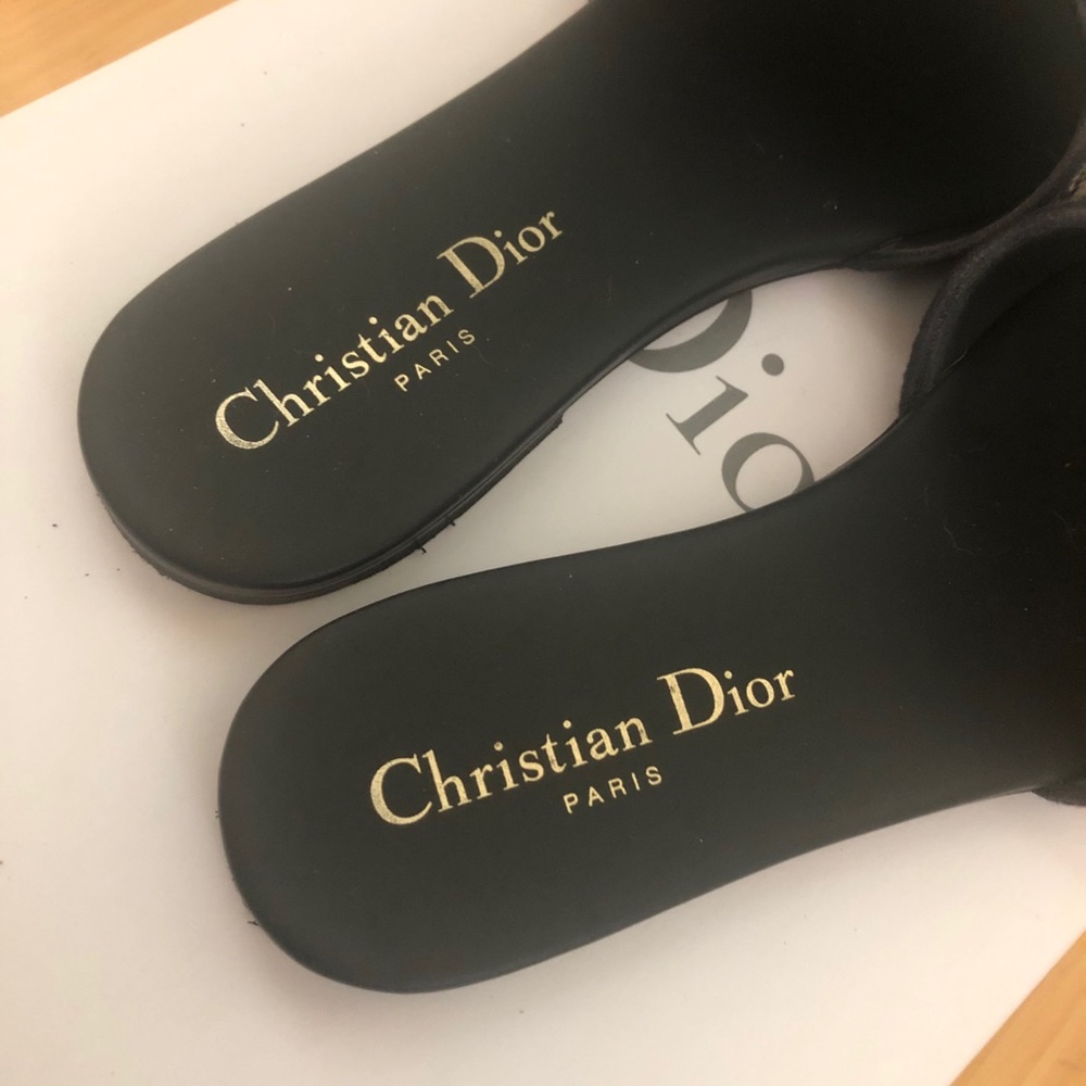 Christian Dior Navy Dway Sandals Size 35 - Picture 2 of 4